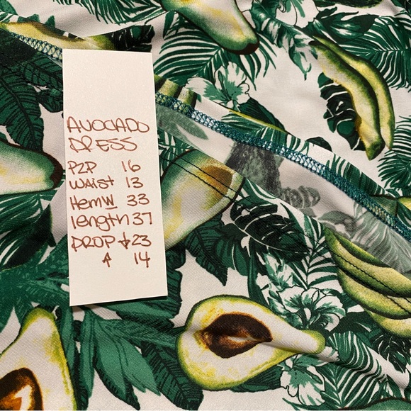 Bouncy Avocado Stretchy Spandex Dress MEDIUM Drop Waist Sleeveless Maternity - Picture 8 of 8